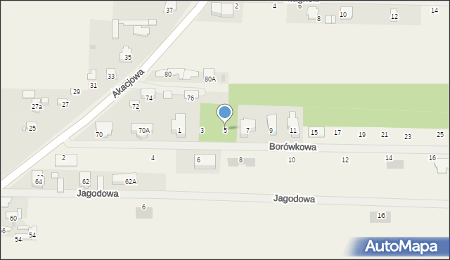 Koczargi Stare, Borówkowa, 5, mapa Koczargi Stare