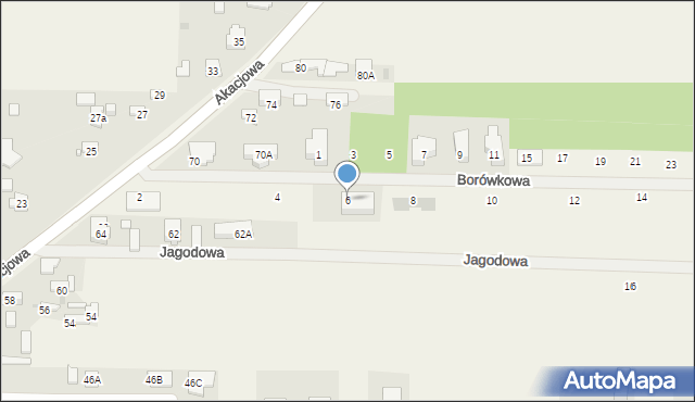 Koczargi Stare, Borówkowa, 6, mapa Koczargi Stare