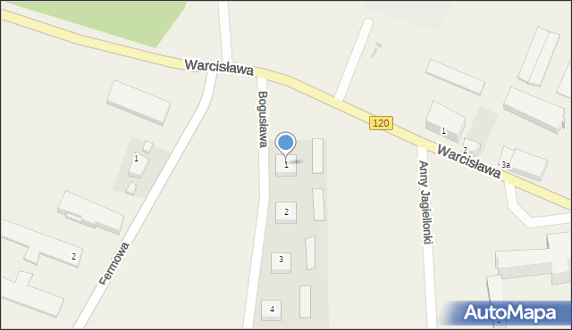 Kołbacz, Bogusława, 1, mapa Kołbacz