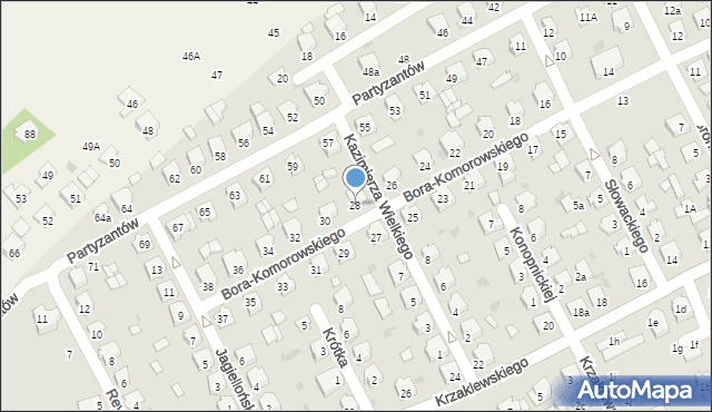 Kolbuszowa, Bora-Komorowskiego Tadeusza, gen., 28, mapa Kolbuszowa