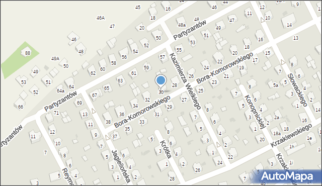 Kolbuszowa, Bora-Komorowskiego Tadeusza, gen., 30, mapa Kolbuszowa