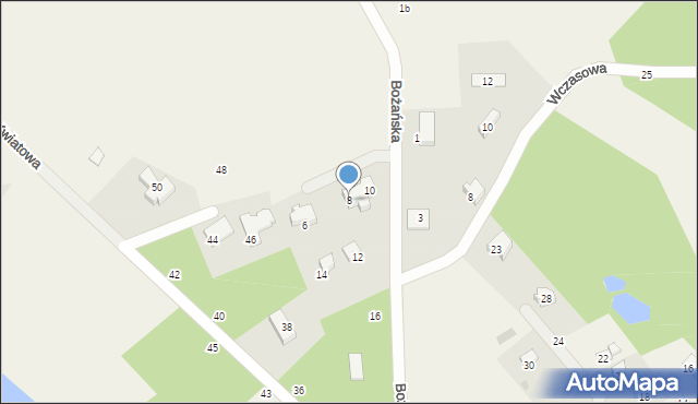 Koleczkowo, Bożańska, 8, mapa Koleczkowo