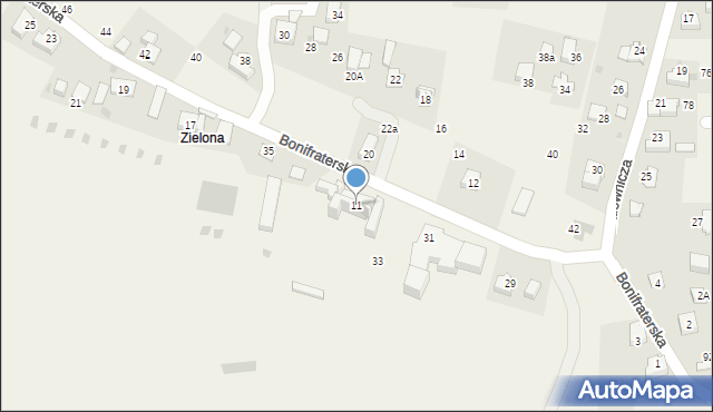 Konary, Bonifraterska, 11, mapa Konary