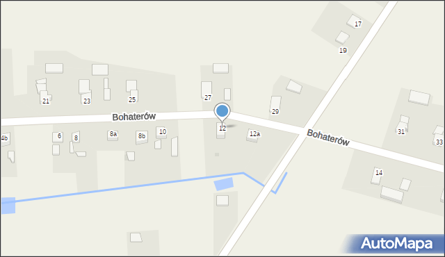 Kopienica, Bohaterów, 12, mapa Kopienica