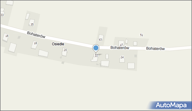 Kopienica, Bohaterów, 22, mapa Kopienica