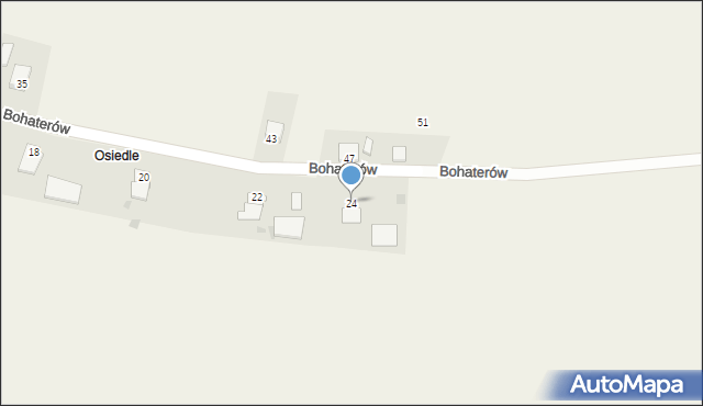 Kopienica, Bohaterów, 24, mapa Kopienica