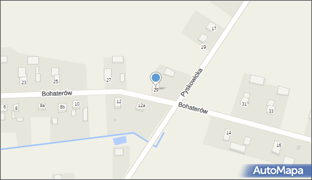 Kopienica, Bohaterów, 29, mapa Kopienica