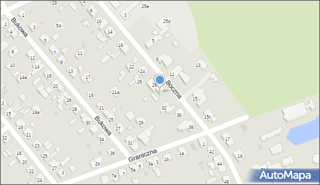 Kościan, Boczna, 30, mapa Kościan