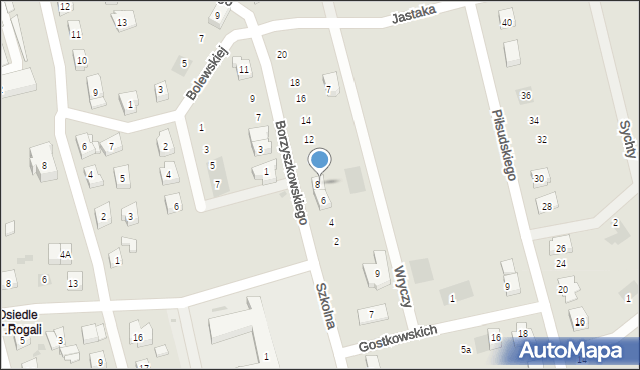 Kościerzyna, Bolewskiej Marii, 8, mapa Kościerzyna