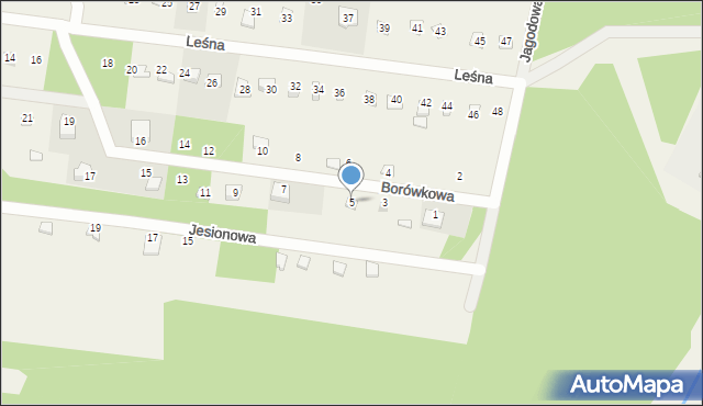 Kostkowice, Borówkowa, 5, mapa Kostkowice