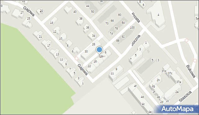 Koszalin, Boczna, 12, mapa Koszalina