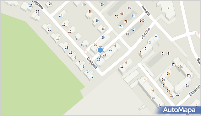 Koszalin, Boczna, 20, mapa Koszalina