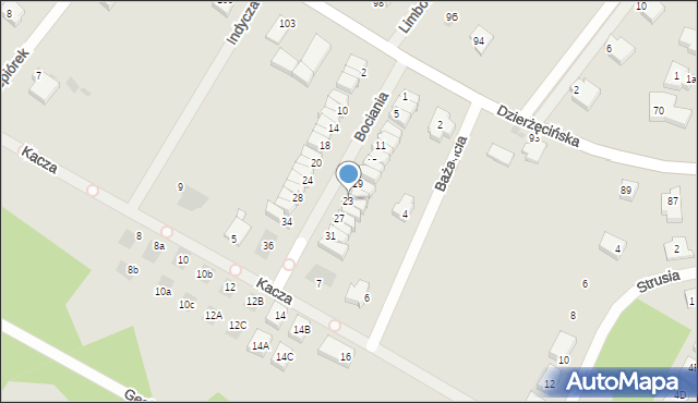 Koszalin, Bociania, 23, mapa Koszalina