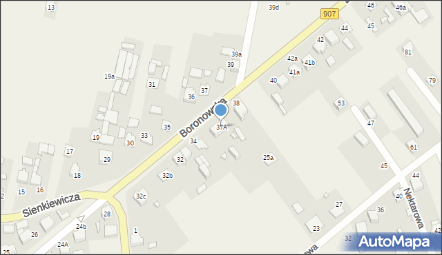 Koszęcin, Boronowska, 37A, mapa Koszęcin