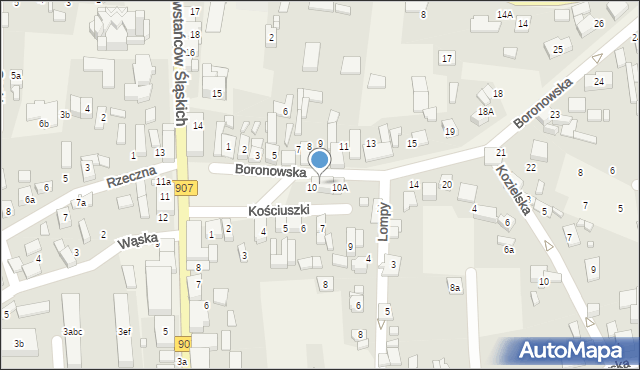 Koszęcin, Boronowska, 6, mapa Koszęcin