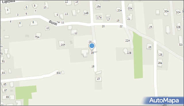 Koszyce Wielkie, Borki, 16, mapa Koszyce Wielkie