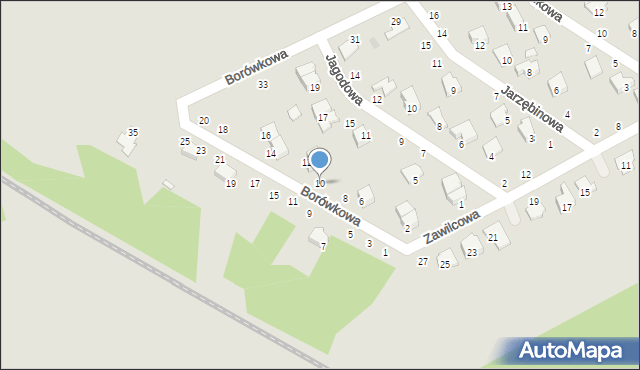 Kozienice, Borówkowa, 10, mapa Kozienice