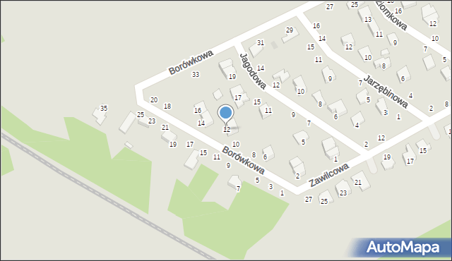 Kozienice, Borówkowa, 12, mapa Kozienice