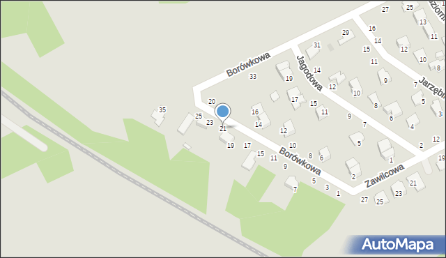 Kozienice, Borówkowa, 21, mapa Kozienice