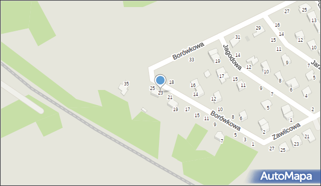 Kozienice, Borówkowa, 23, mapa Kozienice