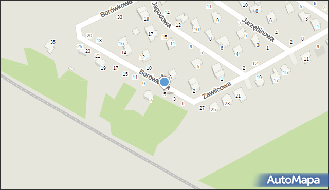 Kozienice, Borówkowa, 5, mapa Kozienice