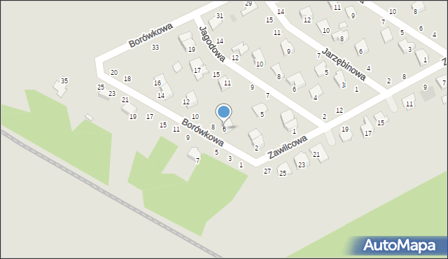 Kozienice, Borówkowa, 6, mapa Kozienice