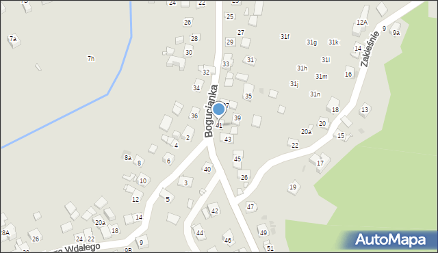 Kraków, Bogucianka, 41, mapa Krakowa