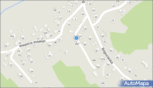 Kraków, Bogucianka, 44a, mapa Krakowa