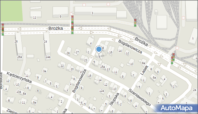 Kraków, Bogdanowicza Karola, 3, mapa Krakowa