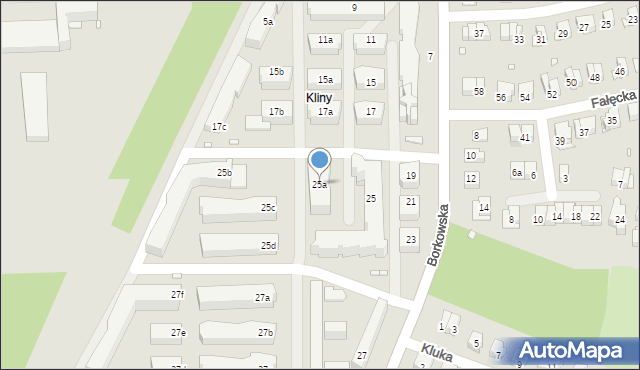 Kraków, Borkowska, 25a, mapa Krakowa