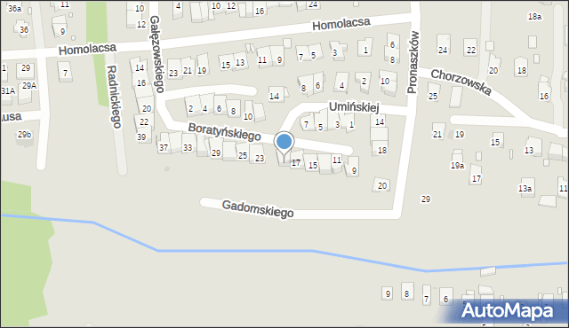 Kraków, Boratyńskiego Czesława, 19, mapa Krakowa