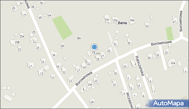 Kraków, Borowinowa, 25A, mapa Krakowa