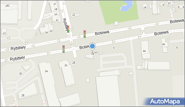 Kraków, Botewa Christo, 2g, mapa Krakowa