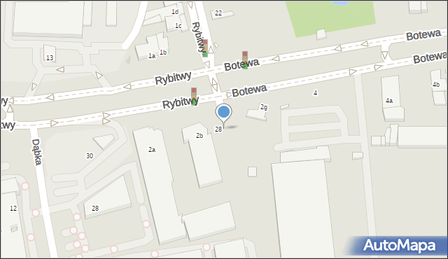 Kraków, Botewa Christo, 30, mapa Krakowa