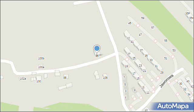 Kraków, Bogucicka, 96, mapa Krakowa