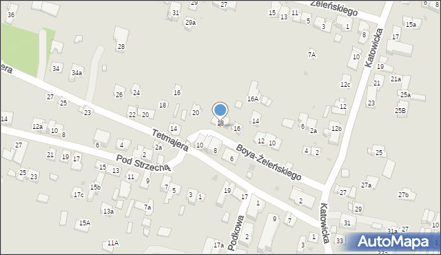 Kraków, Boya-Żeleńskiego Tadeusza, 18a, mapa Krakowa