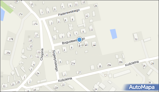 Kramsk, Bogusławskiego Wojciecha, 8, mapa Kramsk