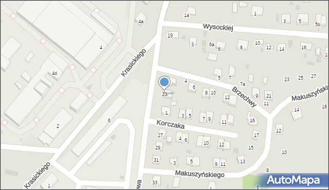 Krasnystaw, Borowa, 23, mapa Krasnystaw