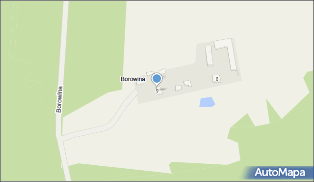 Krukówka, Borowina, 9, mapa Krukówka