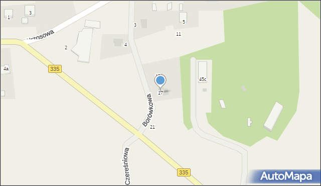 Krzeczyn Wielki, Borówkowa, 17, mapa Krzeczyn Wielki