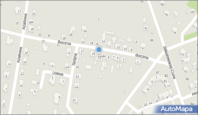 Kutno, Boczna, 13, mapa Kutno