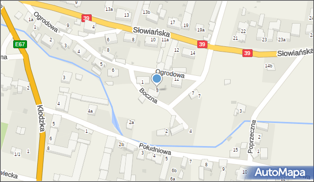 Łagiewniki, Boczna, 3, mapa Łagiewniki