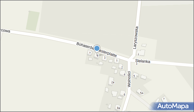 Laryszów, Bohaterów Westerplatte, 5, mapa Laryszów