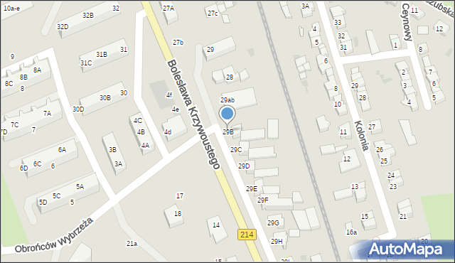 Lębork, Bolesława Krzywoustego, 29B, mapa Lębork