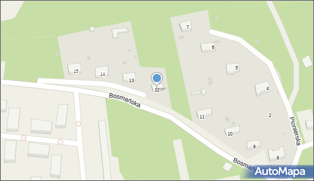 Lędowo-Osiedle, Bosmańska, 12, mapa Lędowo-Osiedle