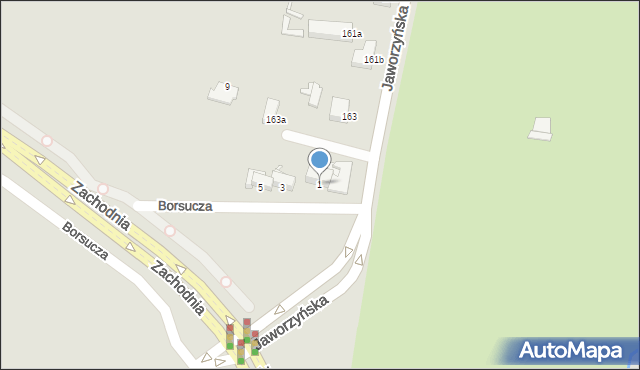 Legnica, Borsucza, 1, mapa Legnicy