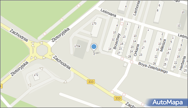 Legnica, Boya-Żeleńskiego Tadeusza, 2, mapa Legnicy