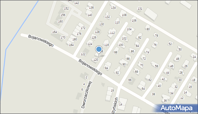 Leszno, Bojanowskiego Edmunda, 120A, mapa Leszno