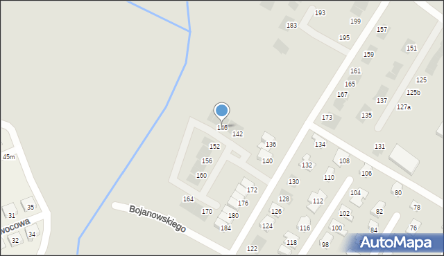 Leszno, Bojanowskiego Edmunda, 146, mapa Leszno