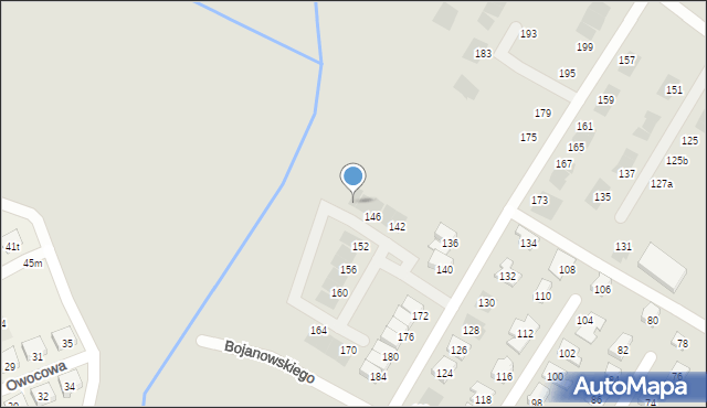 Leszno, Bojanowskiego Edmunda, 150, mapa Leszno